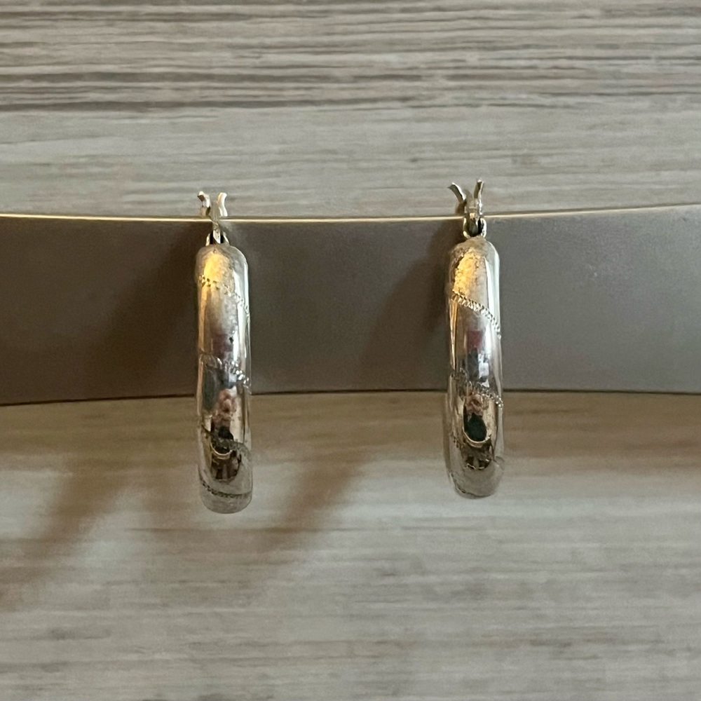 Hoop earrings.